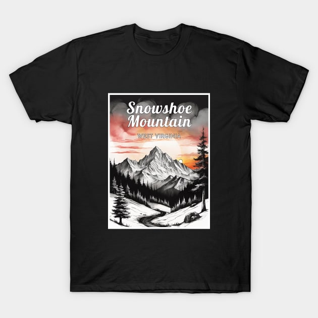 Snowshoe mountain ski west virginia usa T-Shirt by UbunTo